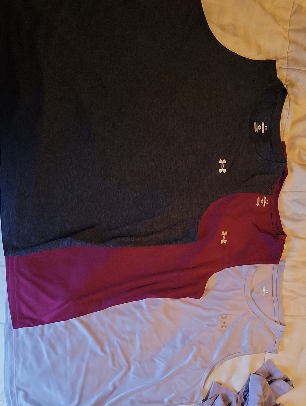 Under Armour Tank Tops - Black, Burgundy, Light Gray (Set of 3)